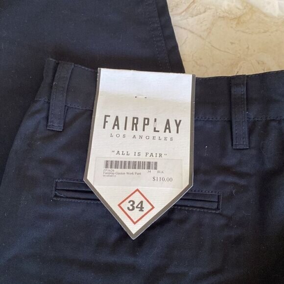 NWT FairPlay Los Angeles Gaston Work Pant Black - Picture 4 of 10